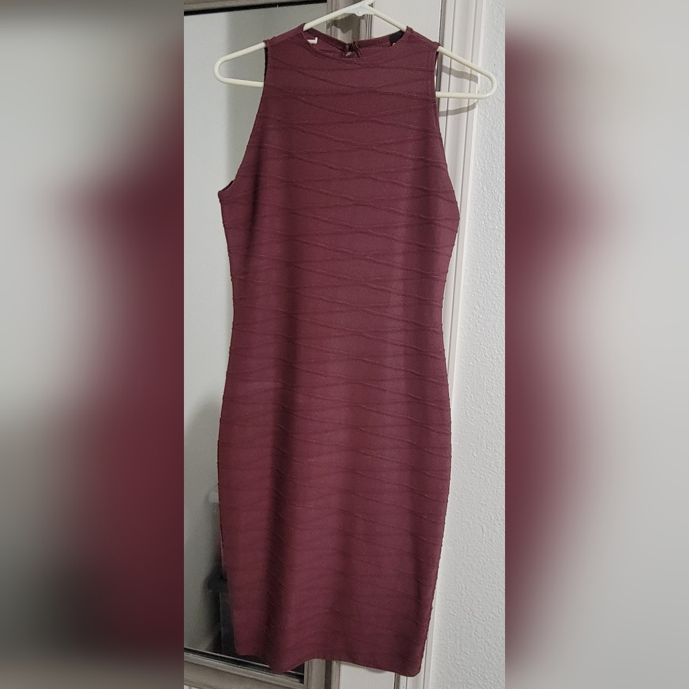 Windsor Bodycon Dress Burgandy Size L